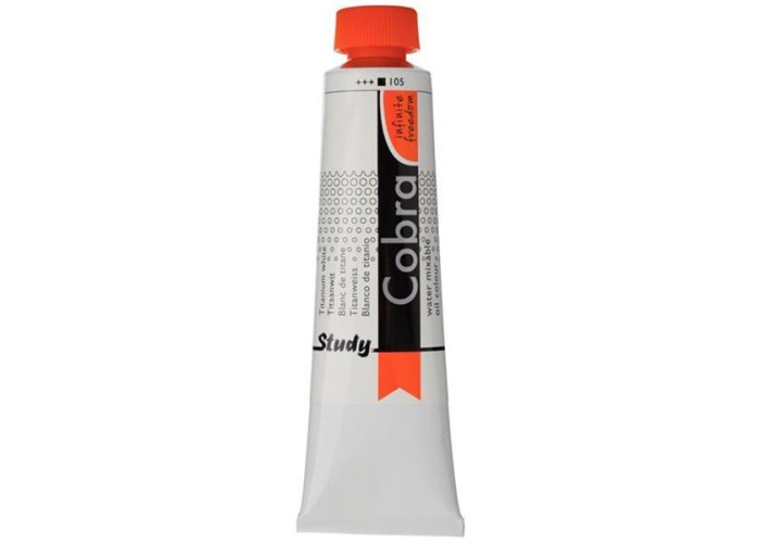 Talens Cobra Study water mixable oil 105 titanium white 40ml.