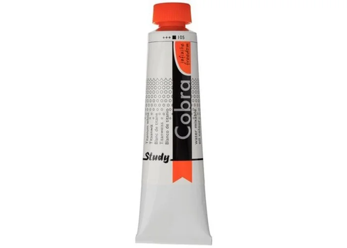 Talens Cobra Study water mixable oil 105 titanium white 40ml.