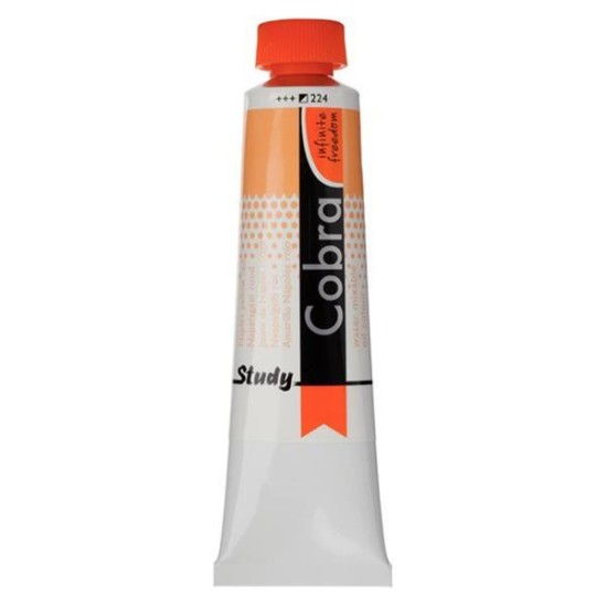 Talens Cobra Study water mixable oil 224 naples yellow red 40ml.