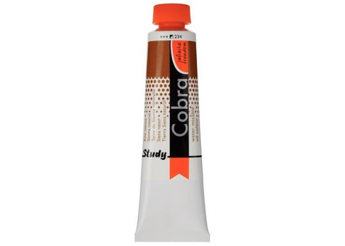 Talens Cobra Study water mixable oil 234 raw sienna 40ml.
