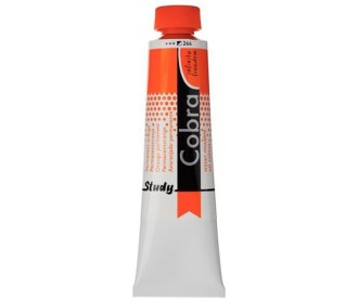 Talens Cobra Study water mixable oil 266 perm. orange 40ml. Talens Cobra Study water mixable oil 266 perm. orange 40ml.