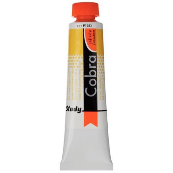Talens Cobra Study water mixable oil 283 perm. yellow light 40ml. Talens Cobra Study water mixable oil 283 perm. yellow light 40ml.