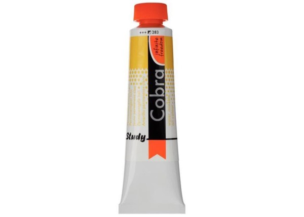 Talens Cobra Study water mixable oil 283 perm. yellow light 40ml. Talens Cobra Study water mixable oil 283 perm. yellow light 40ml.