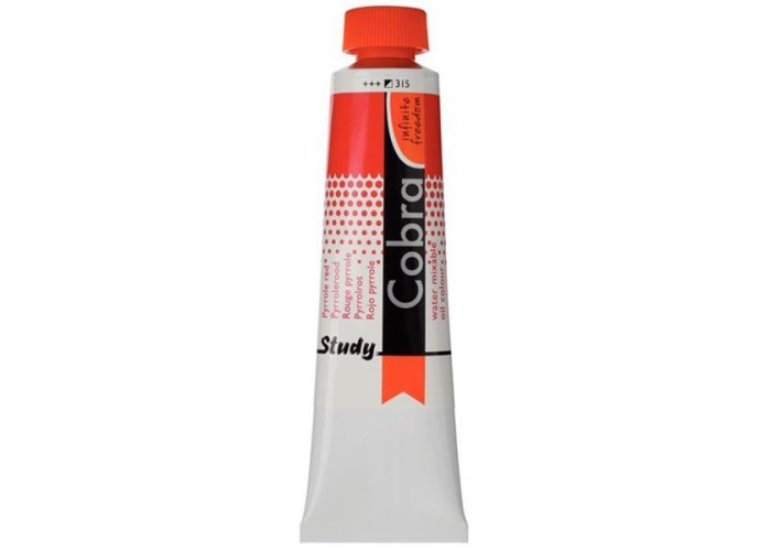Talens Cobra Study water mixable oil 315 pyrrole red 40ml. Talens Cobra Study water mixable oil 315 pyrrole red 40ml.
