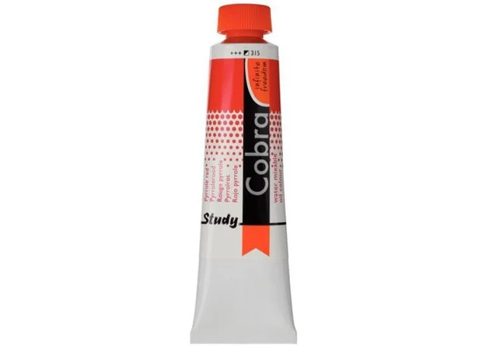 Talens Cobra Study water mixable oil 315 pyrrole red 40ml.