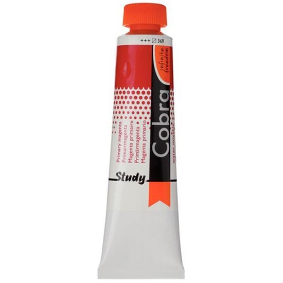 Talens Cobra Study water mixable oil 369 prim. magenta 40ml. Talens Cobra Study water mixable oil 369 prim. magenta 40ml.