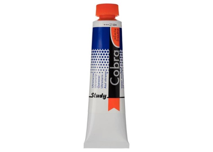Talens Cobra Study water mixable oil 504 ultramarine 40ml. Talens Cobra Study water mixable oil 504 ultramarine 40ml.