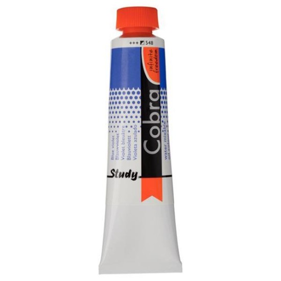 Talens Cobra Study water mixable oil 548 blue violet 40ml. Talens Cobra Study water mixable oil 548 blue violet 40ml.