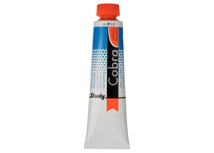 Talens Cobra Study water mixable oil 572 prim. cyan 40ml.