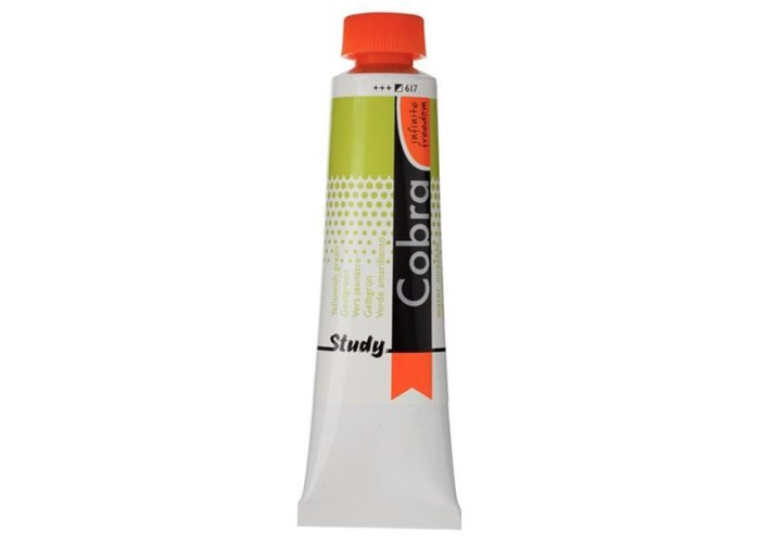 Talens Cobra Study water mixable oil 617 ylwish green 40ml. Talens Cobra Study water mixable oil 617 ylwish green 40ml.
