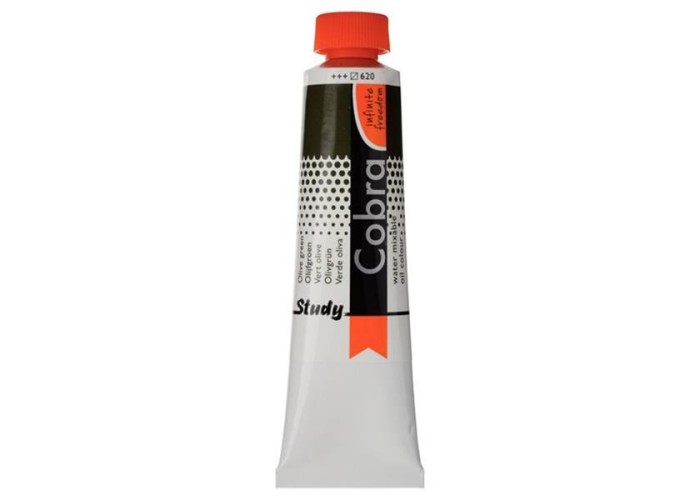 Talens Cobra Study water mixable oil 620 olive green 40ml. Talens Cobra Study water mixable oil 620 olive green 40ml.