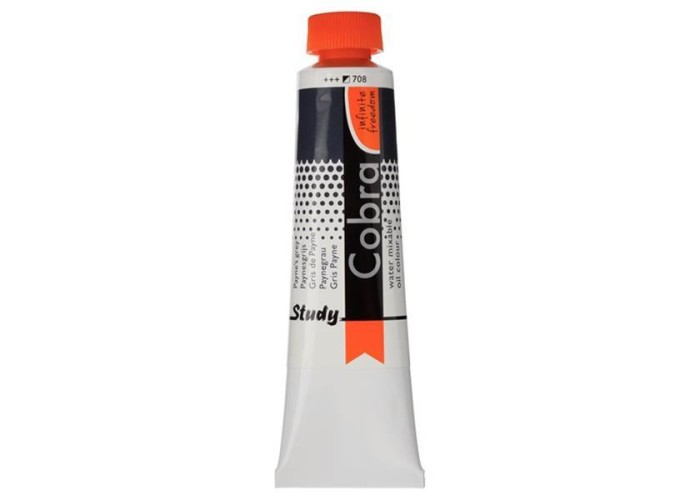 Talens Cobra Study water mixable oil 708 paynes grey 40ml. Talens Cobra Study water mixable oil 708 paynes grey 40ml.