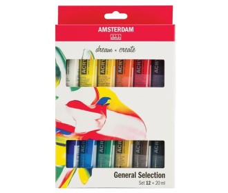 Talens σετ 12 ακρυλικών χρωμάτων, 20 ml/χρώμα