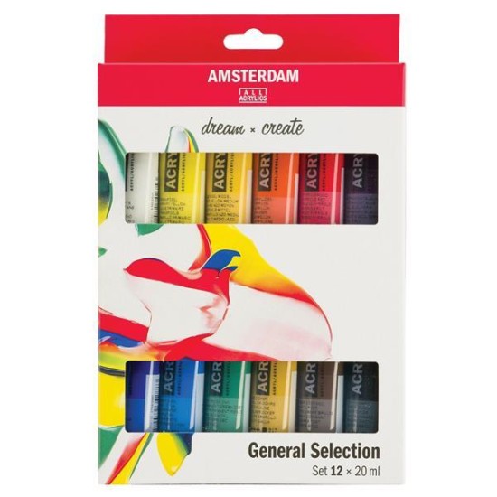 Talens σετ 12 ακρυλικών χρωμάτων, 20 ml/χρώμα Talens σετ 12 ακρυλικών χρωμάτων, 20 ml/χρώμα
