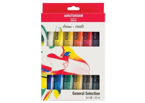 Talens σετ 12 ακρυλικών χρωμάτων, 20 ml/χρώμα