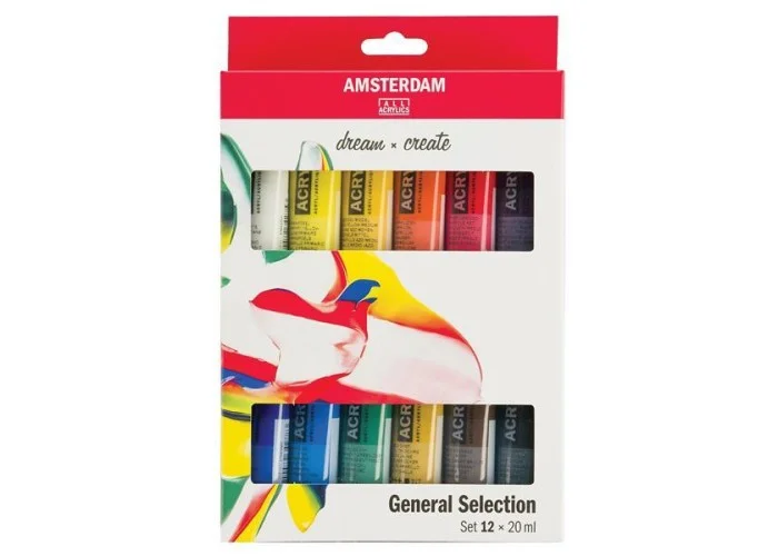 Talens σετ 12 ακρυλικών χρωμάτων, 20 ml/χρώμα