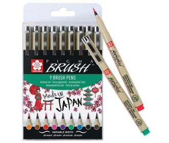 Sakura pigma brush σετ 9 τεμ.