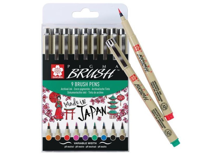 Sakura pigma brush σετ 9 τεμ. Sakura pigma brush σετ 9 τεμ.