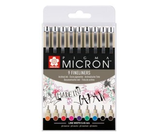 Sakura pigma fineliner σετ 9 τεμ.