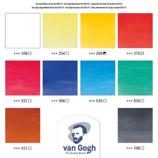 Talens van gogh νερομπογιές σετ 10 τεμ. 10ml. Talens van gogh νερομπογιές σετ 10 τεμ. 10ml.