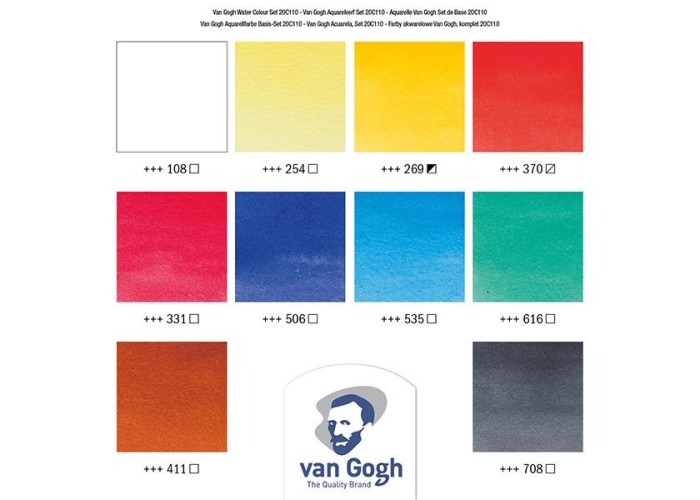 Talens van gogh νερομπογιές σετ 10 τεμ. 10ml. Talens van gogh νερομπογιές σετ 10 τεμ. 10ml.