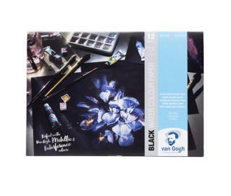 Talens van gogh μπλοκ μαύρο για νερομπογιές Α4 360γρ. Talens van gogh μπλοκ μαύρο για νερομπογιές Α4 360γρ.