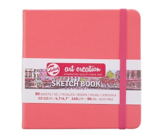Talens Sketch book κοραλί 80φυλ. 12x12εκ. 140 γρ.