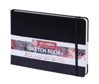 Talens Sketch book μαύρο 80φυλ. 21x15εκ. 140 γρ.