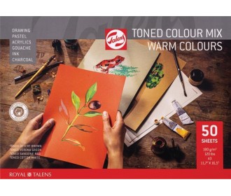 Talens μπλοκ mix θερμών χρωμάτων 50φυλ. Α3 180 γρ. Talens μπλοκ mix θερμών χρωμάτων 50φυλ. Α3 180 γρ.