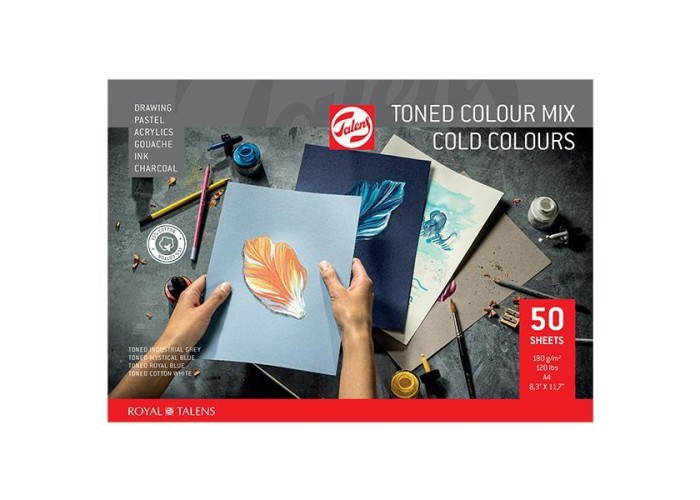 Talens μπλοκ mix ψυχρών χρωμάτων 50φυλ. Α4 50φ. 180 γρ. Talens μπλοκ mix ψυχρών χρωμάτων 50φυλ. Α4 50φ. 180 γρ.