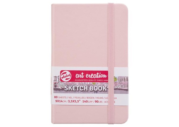 Talens Sketch book ροζ 80φυλ. 9x14εκ. 140γρ.