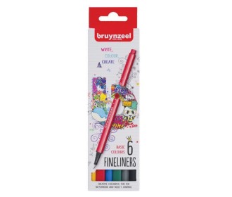 Bruynzeel College σετ 6 μαρκαδοράκια βασικά χρώματα