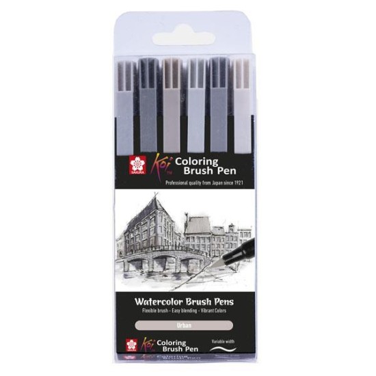 Sakura Koi Urban brush markers σετ 6 τεμ. Sakura Koi Urban brush markers σετ 6 τεμ.