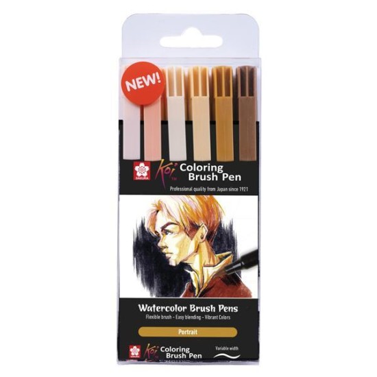 Sakura Koi Portrait brush markers σετ 6 τεμ. Sakura Koi Portrait brush markers σετ 6 τεμ.