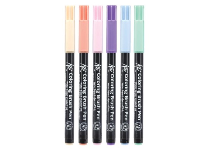 Sakura Koi Sweets brush markers σετ 6 τεμ. Sakura Koi Sweets brush markers σετ 6 τεμ.