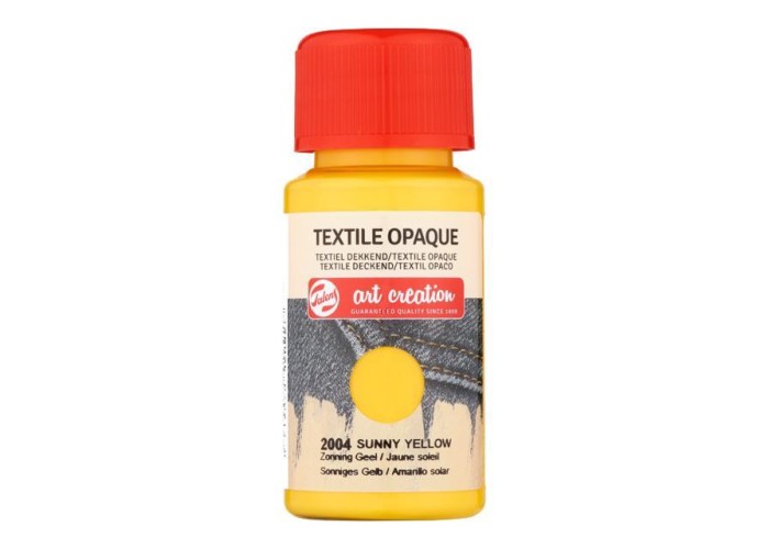 Talens χρώμα textile opaque 2004 sunny yellow 50ml