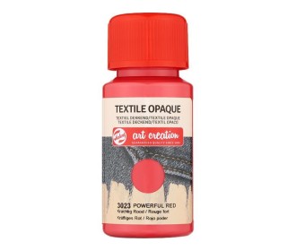 Talens χρώμα textile opaque 3023 powerful red 50ml
