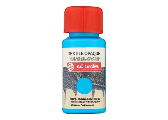 Talens χρώμα textile opaque 5024 turquoise blue 50ml