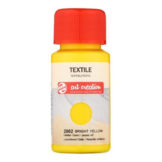Talens χρώμα textile 2002 bright yellow 50ml