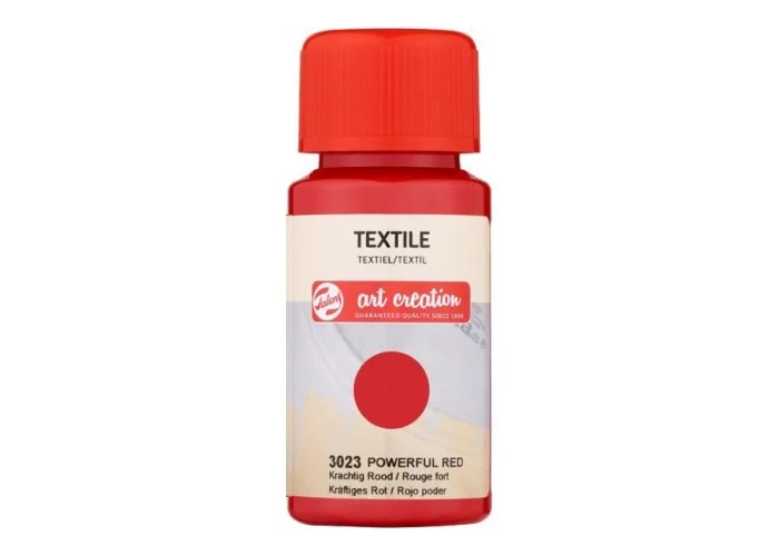 Talens χρώμα textile 3023 powerful red 50ml