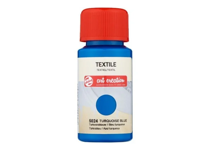 Talens χρώμα textile 5024 turquoise blue 50ml
