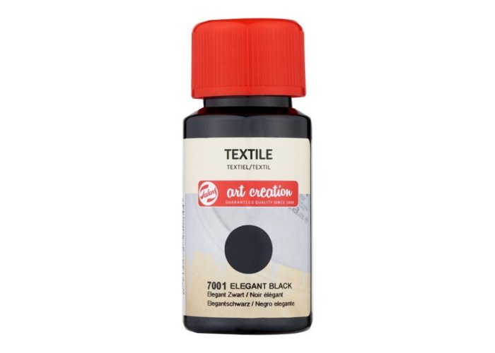 Talens χρώμα textile 7001 elegant black 50ml Talens χρώμα textile 7001 elegant black 50ml