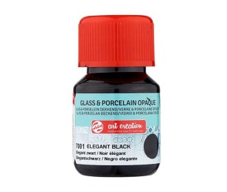 Talens χρώμα glass/porcelain opaque 7001 elegant black 30ml