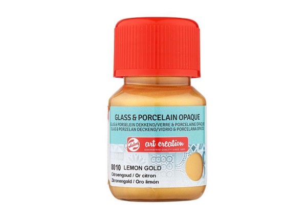 Talens χρώμα glass/porcelain opaque 8010 lemon gold 30ml Talens χρώμα glass/porcelain opaque 8010 lemon gold 30ml