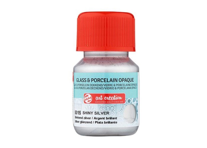 Talens χρώμα glass/porcelain opaque 8015 shiny silver 30ml Talens χρώμα glass/porcelain opaque 8015 shiny silver 30ml