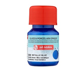Talens χρώμα glass/porcelain opaque 8200 metal blue 30ml Talens χρώμα glass/porcelain opaque 8200 metal blue 30ml