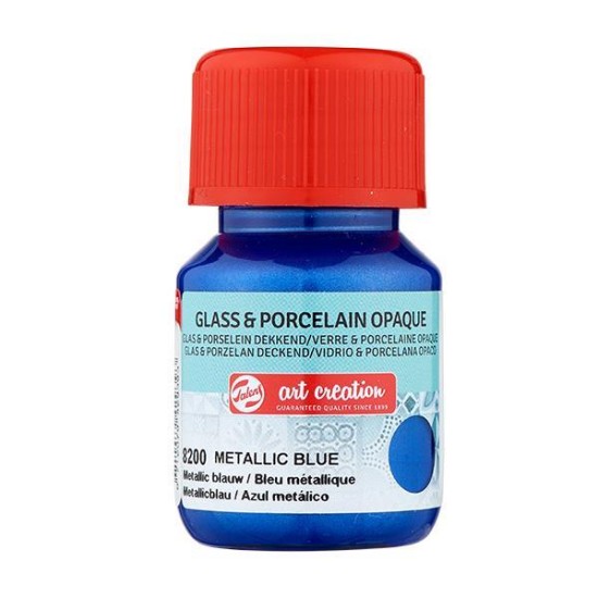 Talens χρώμα glass/porcelain opaque 8200 metal blue 30ml Talens χρώμα glass/porcelain opaque 8200 metal blue 30ml