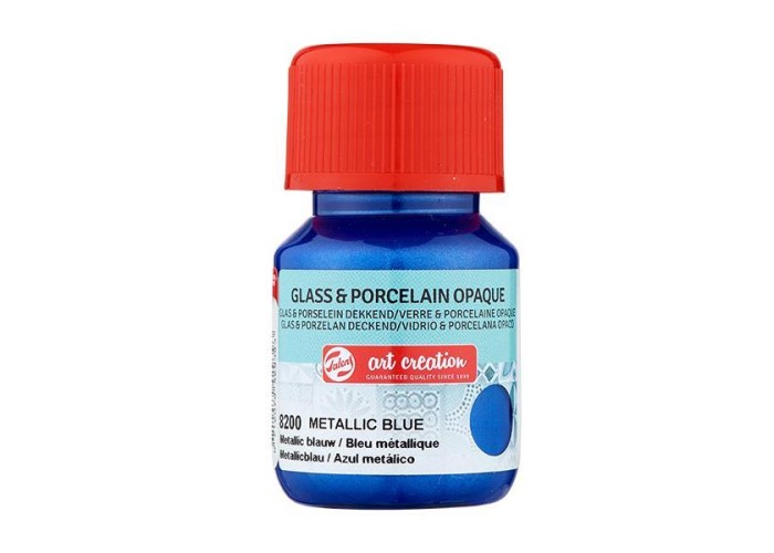 Talens χρώμα glass/porcelain opaque 8200 metal blue 30ml Talens χρώμα glass/porcelain opaque 8200 metal blue 30ml
