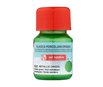 Talens χρώμα glass/porcelain opaque 8201 metal green 30ml Talens χρώμα glass/porcelain opaque 8201 metal green 30ml
