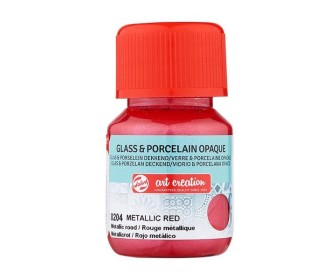 Talens χρώμα glass/porcelain opaque 8204 metal red 30ml Talens χρώμα glass/porcelain opaque 8204 metal red 30ml